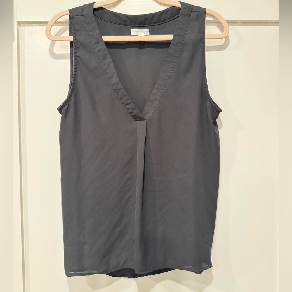 14th & Union Black V-Neck Blouse